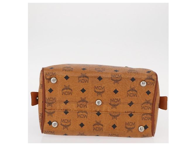 Borsa MCM Logogram Vicetos in pelle PVC marrone oro Auth BA8427 D'oro - vista 5