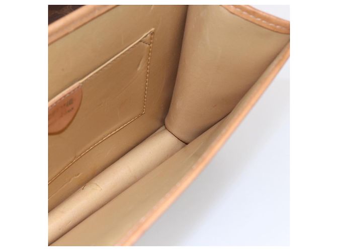 Céline Borsa a Spalla in Tela Macadam CELINE in Pelle PVC Marrone Oro Auth BA8389 D'oro - vista 18