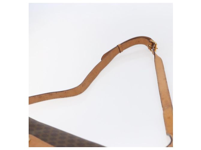 Céline Borsa a Spalla in Tela Macadam CELINE in Pelle PVC Marrone Oro Auth BA8389 D'oro - vista 8