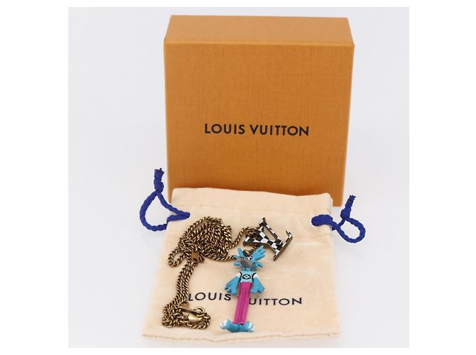 COLLANA ANIMALI LV LOUIS VUITTON metallo tono oro MP2928 LV Auth 154037SAM - vista 12