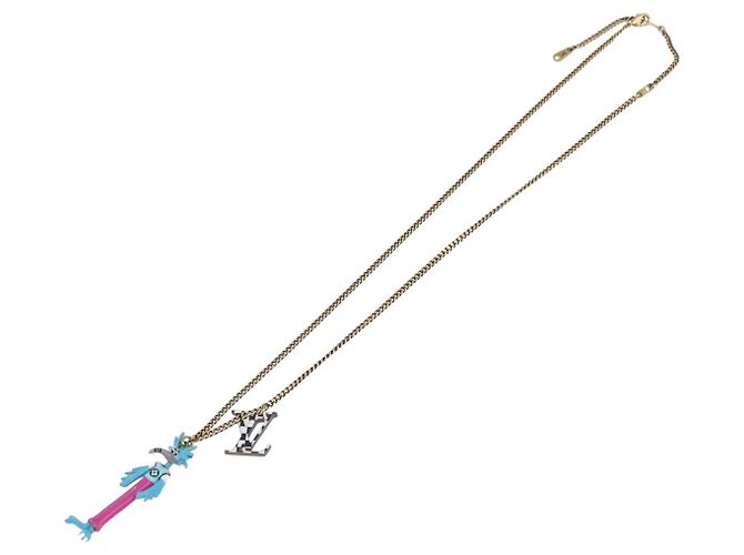 COLLANA ANIMALI LV LOUIS VUITTON metallo tono oro MP2928 LV Auth 154037SAM - vista 2