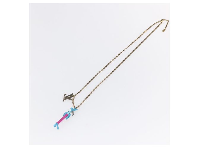 COLLANA ANIMALI LV LOUIS VUITTON metallo tono oro MP2928 LV Auth 154037SAM - vista 8