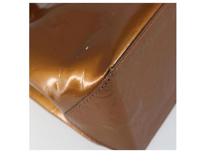 LOUIS VUITTON Borsa a Mano Monogram Vernis Reade PM Bronzo M91146 LV Auth BA8338 - vista 16