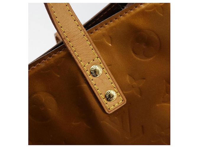 LOUIS VUITTON Borsa a Mano Monogram Vernis Reade PM Bronzo M91146 LV Auth BA8338 - vista 17