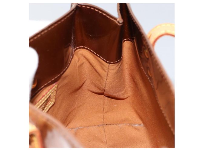 LOUIS VUITTON Borsa a Mano Monogram Vernis Reade PM Bronzo M91146 LV Auth BA8338 - vista 19