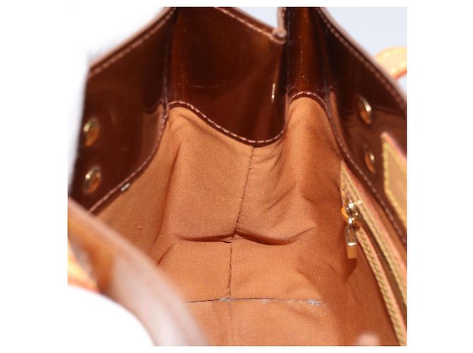 LOUIS VUITTON Borsa a Mano Monogram Vernis Reade PM Bronzo M91146 LV Auth BA8338 - vista 20