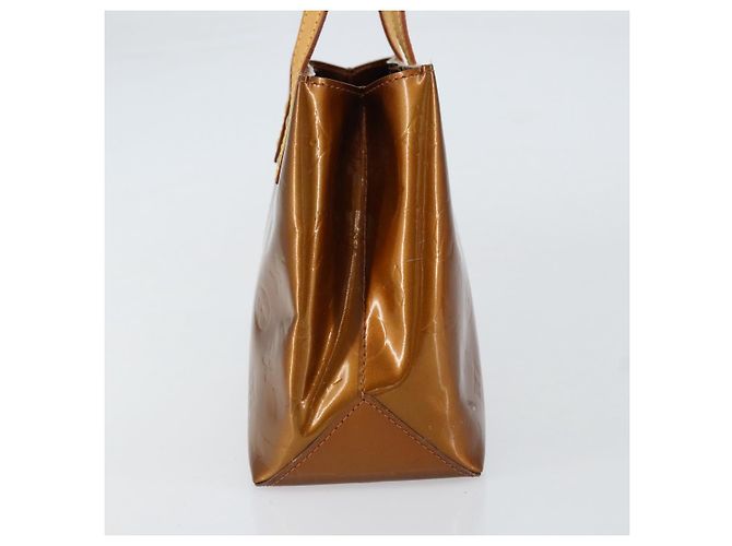 LOUIS VUITTON Borsa a Mano Monogram Vernis Reade PM Bronzo M91146 LV Auth BA8338 - vista 4