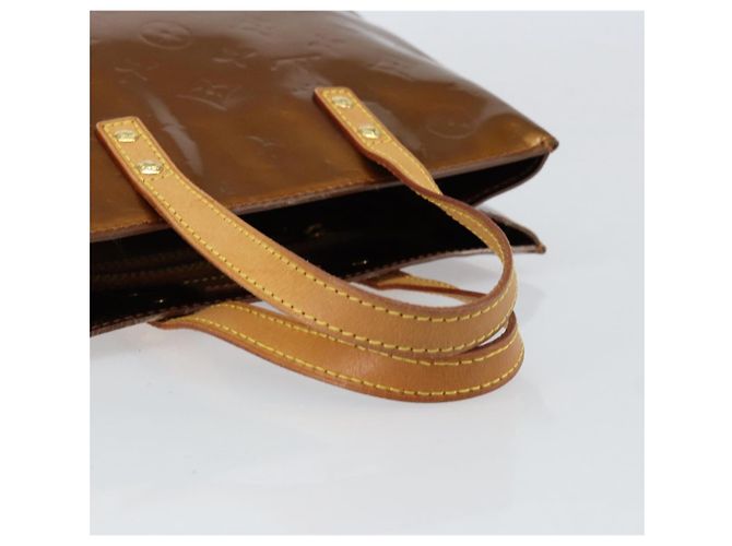 LOUIS VUITTON Borsa a Mano Monogram Vernis Reade PM Bronzo M91146 LV Auth BA8338 - vista 7