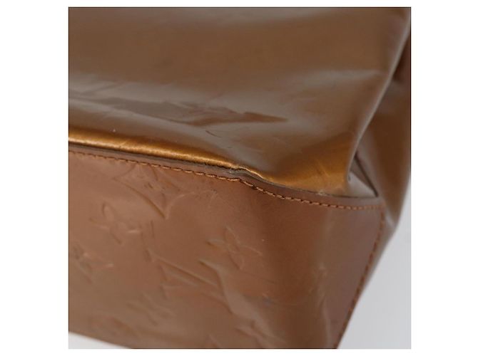 LOUIS VUITTON Borsa a Mano Monogram Vernis Reade PM Bronzo M91146 LV Auth BA8338 - vista 9