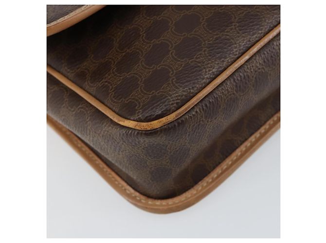 Céline Borsa a spalla circolare in tela Macadam CELINE in pelle PVC marrone oro Auth 153317 D'oro - vista 15