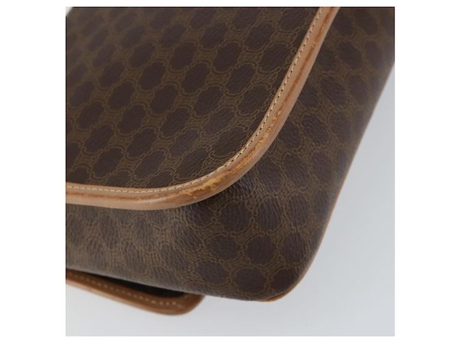 Céline Borsa a spalla circolare in tela Macadam CELINE in pelle PVC marrone oro Auth 153317 D'oro - vista 17