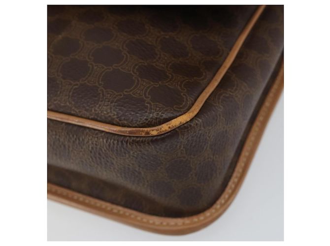 Céline Borsa a spalla circolare in tela Macadam CELINE in pelle PVC marrone oro Auth 153317 D'oro - vista 8