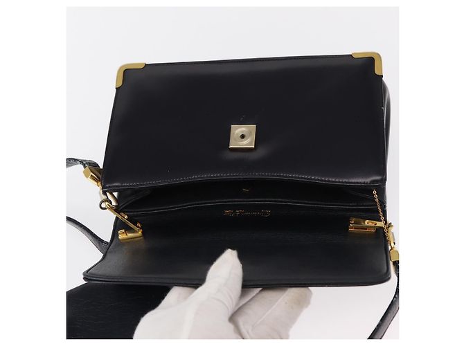Borsa a Spalla Christian Dior in Pelle Blu Navy Oro Auth BA8402 D'oro - vista 11