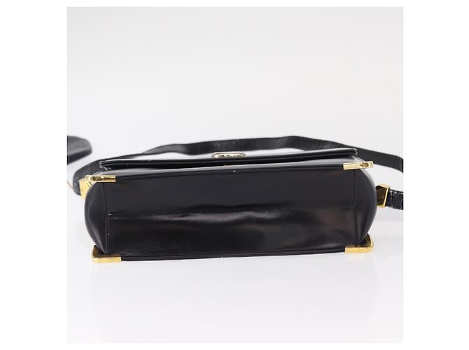 Borsa a Spalla Christian Dior in Pelle Blu Navy Oro Auth BA8402 D'oro - vista 5