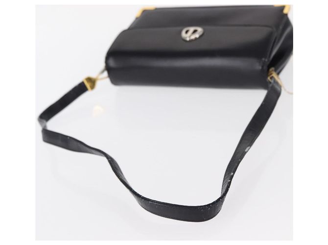 Borsa a Spalla Christian Dior in Pelle Blu Navy Oro Auth BA8402 D'oro - vista 7