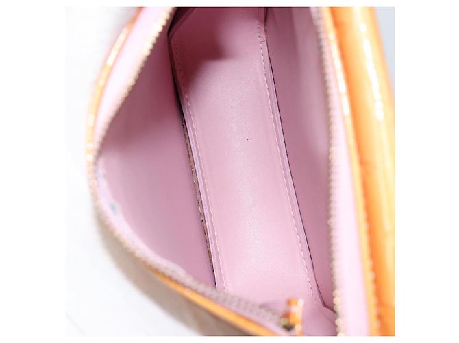 LOUIS VUITTON Pouch Motto Monogram Vernis Rosa Malvavisco M91312 LV Auth gh1342 - vista 11
