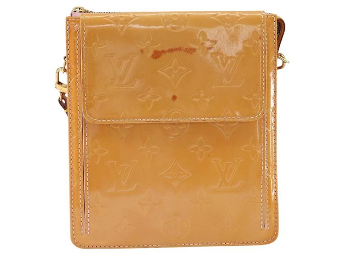 LOUIS VUITTON Pouch Motto Monogram Vernis Rosa Malvavisco M91312 LV Auth gh1342 - vista 13