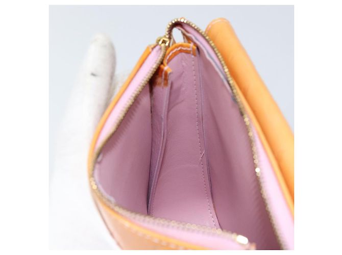 LOUIS VUITTON Pouch Motto Monogram Vernis Rosa Malvavisco M91312 LV Auth gh1342 - vista 19
