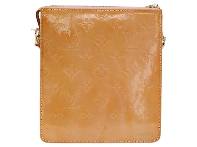 LOUIS VUITTON Pouch Motto Monogram Vernis Rosa Malvavisco M91312 LV Auth gh1342 - vista 2
