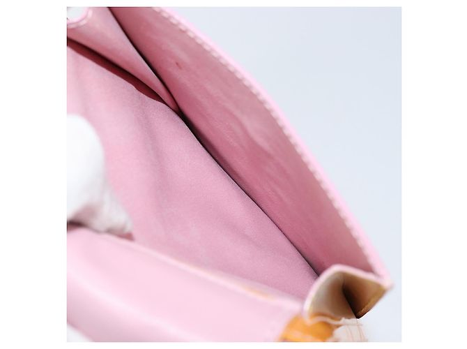 LOUIS VUITTON Pouch Motto Monogram Vernis Rosa Malvavisco M91312 LV Auth gh1342 - vista 21