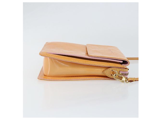 LOUIS VUITTON Pouch Motto Monogram Vernis Rosa Malvavisco M91312 LV Auth gh1342 - vista 3