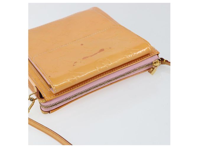 LOUIS VUITTON Pouch Motto Monogram Vernis Rosa Malvavisco M91312 LV Auth gh1342 - vista 6