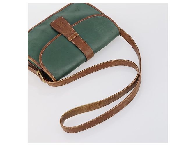 Céline Borsa a mano in pelle CELINE Givenchy 2 pezzi blu navy e verde Auth BA8093 - vista 13