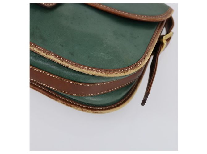 Céline Borsa a mano in pelle CELINE Givenchy 2 pezzi blu navy e verde Auth BA8093 - vista 16