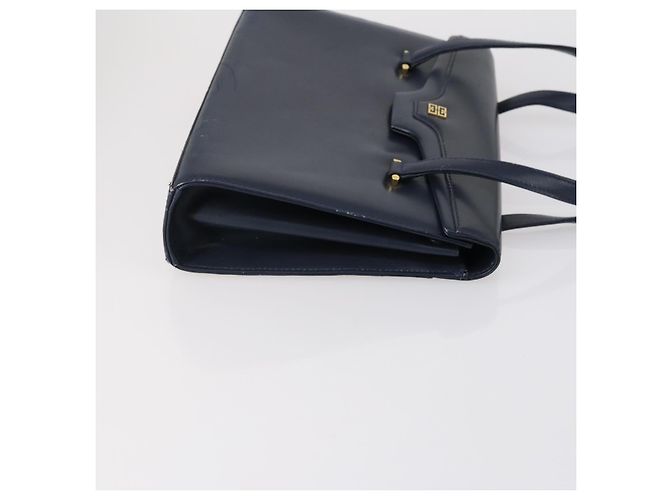 Céline Borsa a mano in pelle CELINE Givenchy 2 pezzi blu navy e verde Auth BA8093 - vista 4