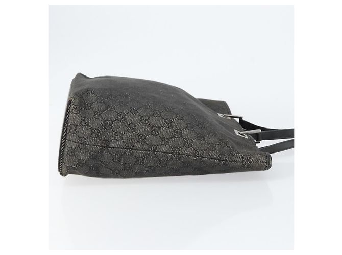 GUCCI GG Canvas Shoulder Bag Black Silver 31243 Auth 148685 Silvery - view 3