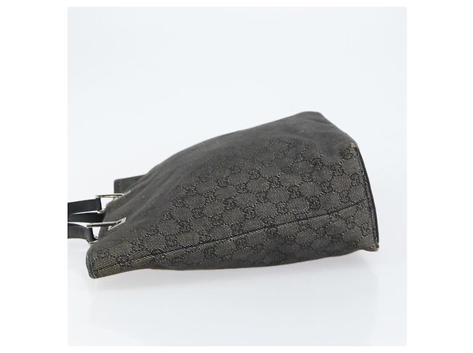 GUCCI GG Canvas Shoulder Bag Black Silver 31243 Auth 148685 Silvery - view 4