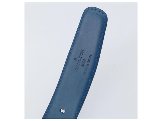 CINTURA CLASSICA EPI LOUIS VUITTON 32,7"" BLU LV Auth th6547 - vista 10