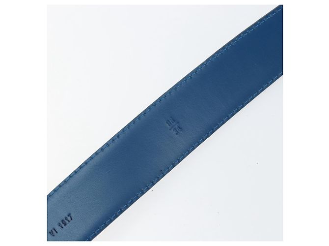 CINTURA CLASSICA EPI LOUIS VUITTON 32,7"" BLU LV Auth th6547 - vista 11