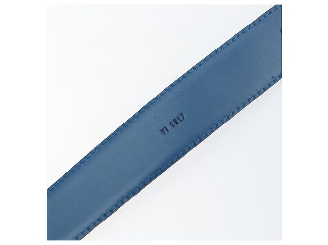 CINTURA CLASSICA EPI LOUIS VUITTON 32,7"" BLU LV Auth th6547 - vista 12