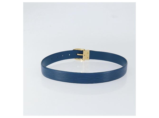 CINTURA CLASSICA EPI LOUIS VUITTON 32,7"" BLU LV Auth th6547 - vista 2