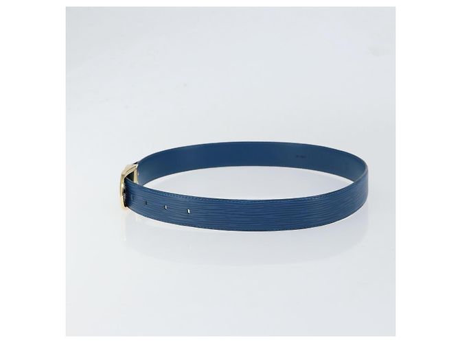 CINTURA CLASSICA EPI LOUIS VUITTON 32,7"" BLU LV Auth th6547 - vista 3