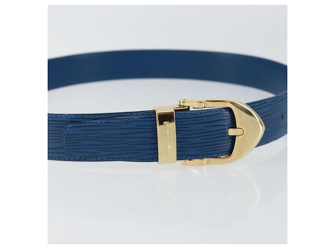 CINTURA CLASSICA EPI LOUIS VUITTON 32,7"" BLU LV Auth th6547 - vista 5