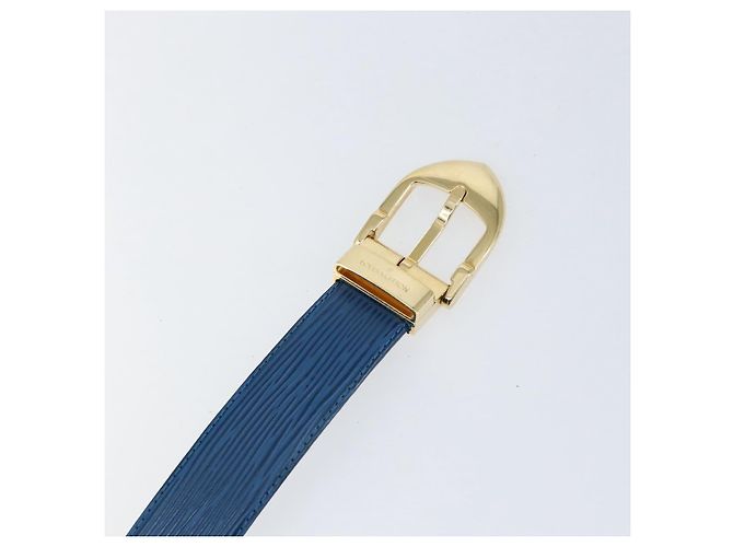 CINTURA CLASSICA EPI LOUIS VUITTON 32,7"" BLU LV Auth th6547 - vista 6