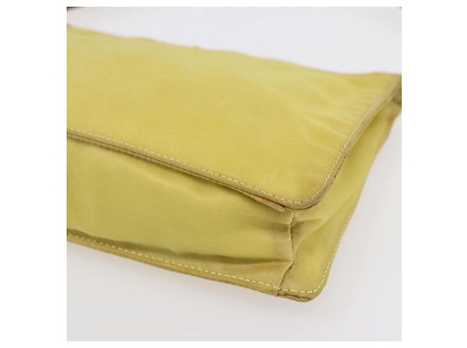 PRADA Accessory Pouch Nylon Yellow Gold Auth 152259 Golden - view 15
