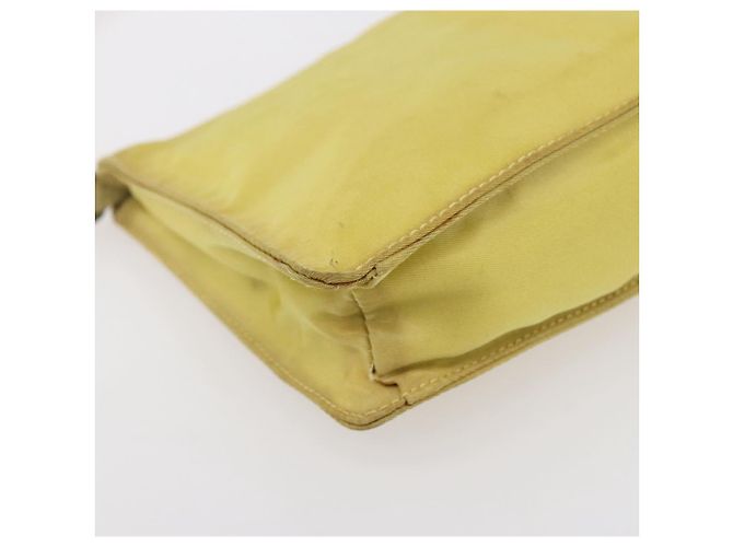 PRADA Accessory Pouch Nylon Yellow Gold Auth 152259 Golden - view 18