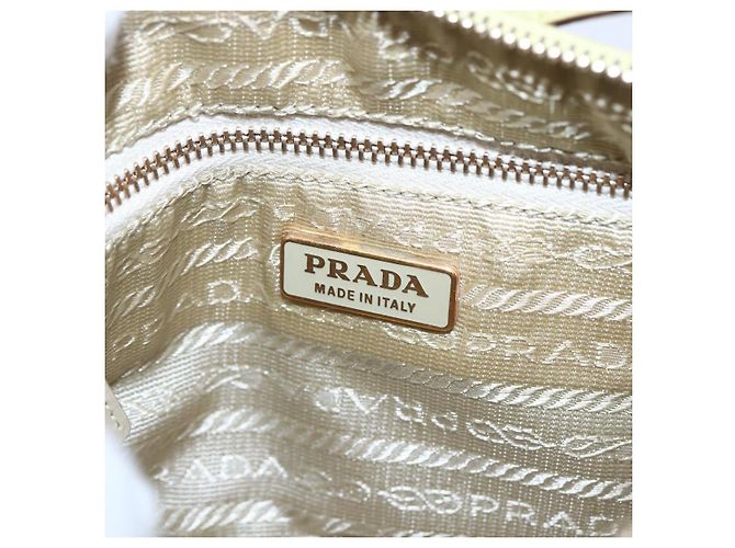 PRADA Accessory Pouch Nylon Yellow Gold Auth 152259 Golden - view 20
