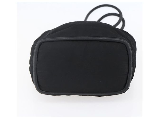 Céline Borsa a Spalla CELINE Nylon Nero Oro Auth 152231 D'oro - vista 9
