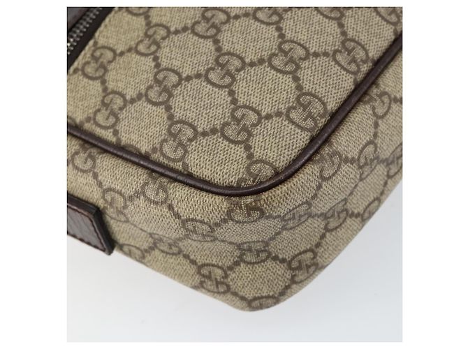 Borsa a Spalla GG Supreme in PVC Beige e Argento di GUCCI 114291 Auth yk19871 - vista 11