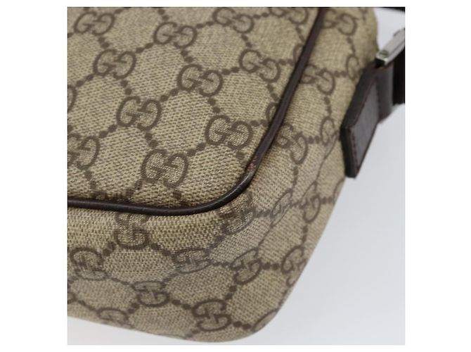 Borsa a Spalla GG Supreme in PVC Beige e Argento di GUCCI 114291 Auth yk19871 - vista 12