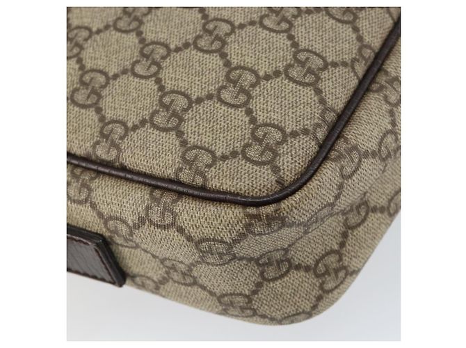 Borsa a Spalla GG Supreme in PVC Beige e Argento di GUCCI 114291 Auth yk19871 - vista 13
