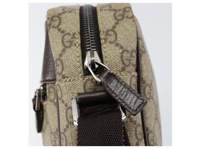 Borsa a Spalla GG Supreme in PVC Beige e Argento di GUCCI 114291 Auth yk19871 - vista 15