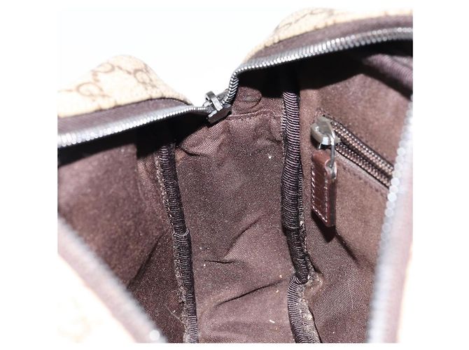 Borsa a Spalla GG Supreme in PVC Beige e Argento di GUCCI 114291 Auth yk19871 - vista 19