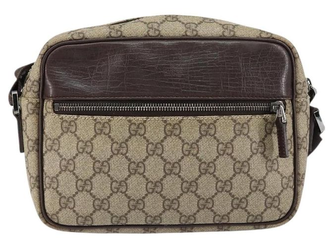 Borsa a Spalla GG Supreme in PVC Beige e Argento di GUCCI 114291 Auth yk19871 - vista 2