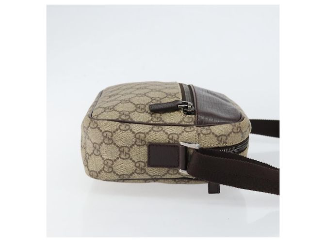 Borsa a Spalla GG Supreme in PVC Beige e Argento di GUCCI 114291 Auth yk19871 - vista 4