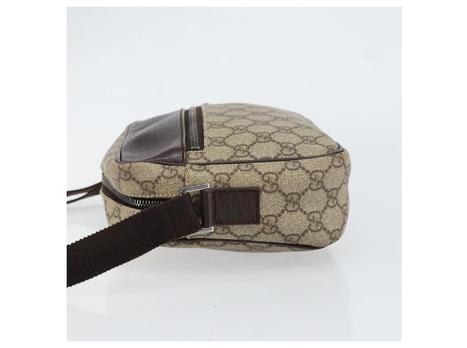 Borsa a Spalla GG Supreme in PVC Beige e Argento di GUCCI 114291 Auth yk19871 - vista 5